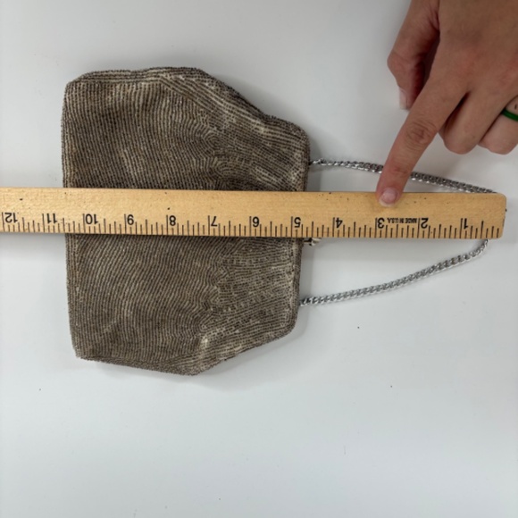 VTG 60s Purse Set of 3 Handbag Navy Ron Bienen Black Le Lis Beaded Made in Japan - Picture 4 of 14